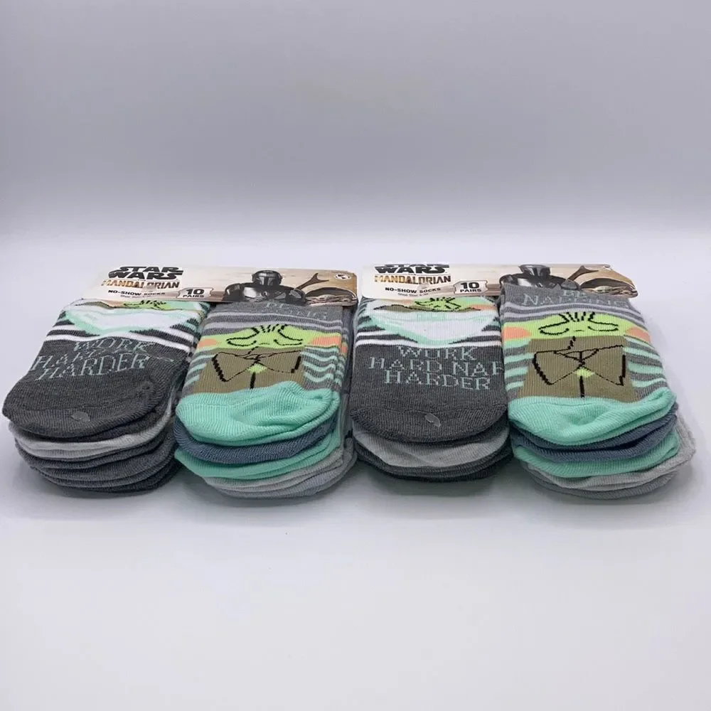 Womens Graphic Disney Star Wars Mandalirian No Show Socks 2-Pack
